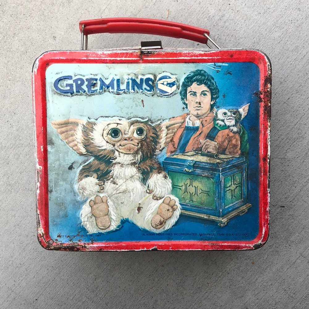 Vintage gremlins metal lunch box
